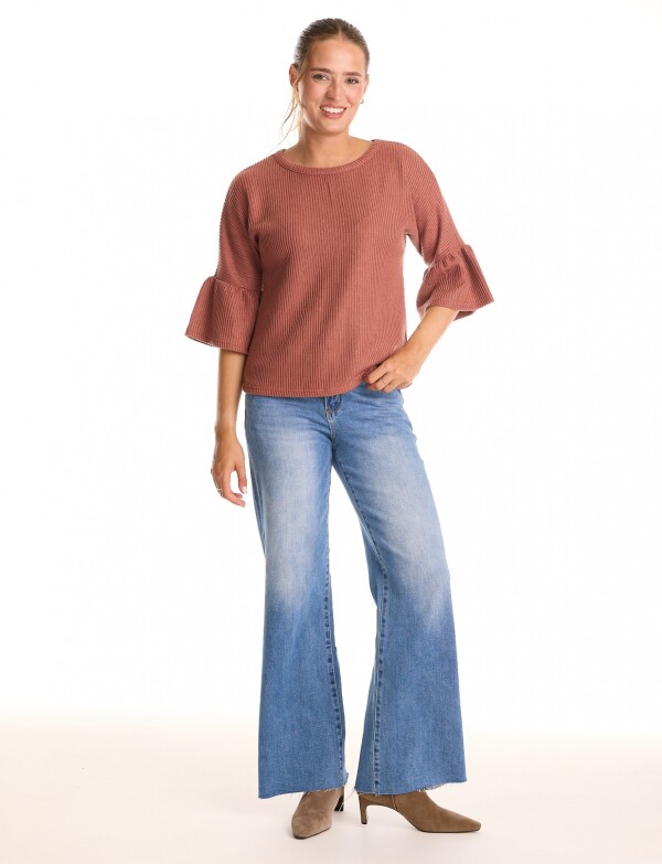 Buzo Manga Amplia TOSTADO