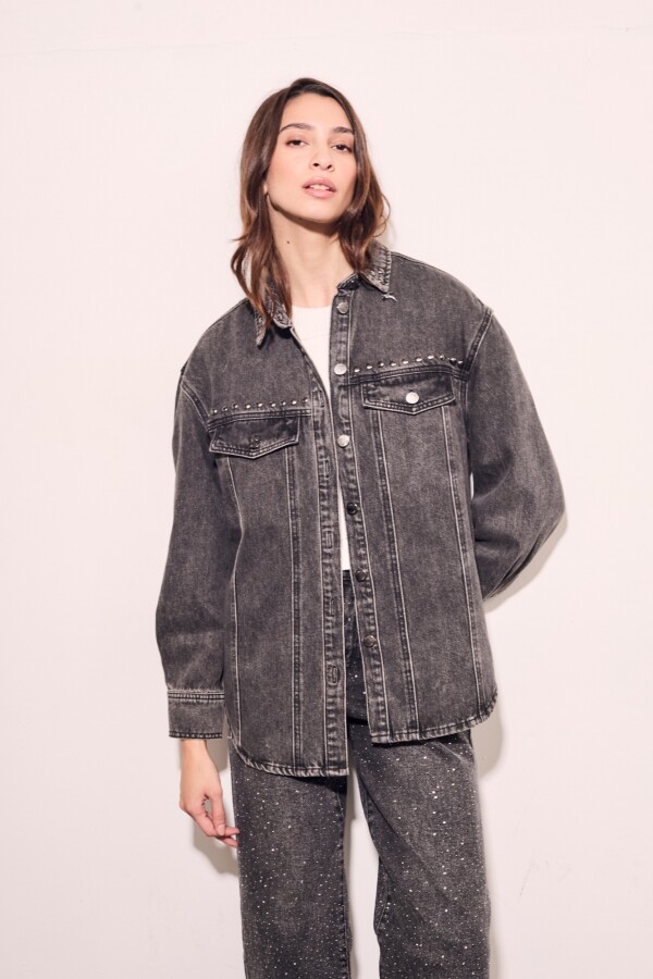 Sobrecamisa Tachas Gris