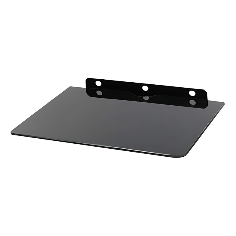 Soporte Canalera, Decodificador, Consola, Dvd Vidrio Negro