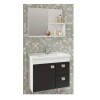Mueble Para Baño Mgm Móveis Kit Hortencia Con Bacha Color Blanco Y Mueble Blanco/negro Mueble Para Baño Mgm Móveis Kit Hortencia Con Bacha Color Blanco Y Mueble Blanco/negro