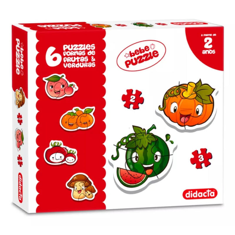 6 Puzzles formas de frutas y verduras 6 Puzzles formas de frutas y verduras
