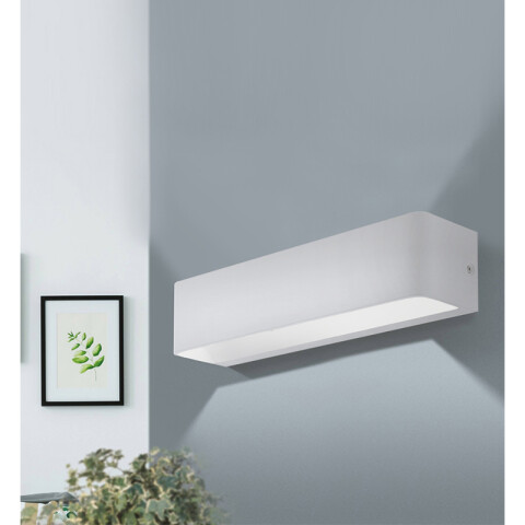 Aplique LED de pared niquel rectang. 12W SANIA 4 EG1177