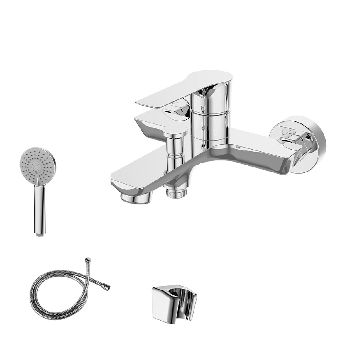 Grifería Baño Ducha Monocomando Cromo Modelo Turin 