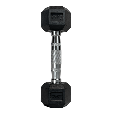 Mancuerna Hexagonal Recubierta De Goma 2.5Kg Negro