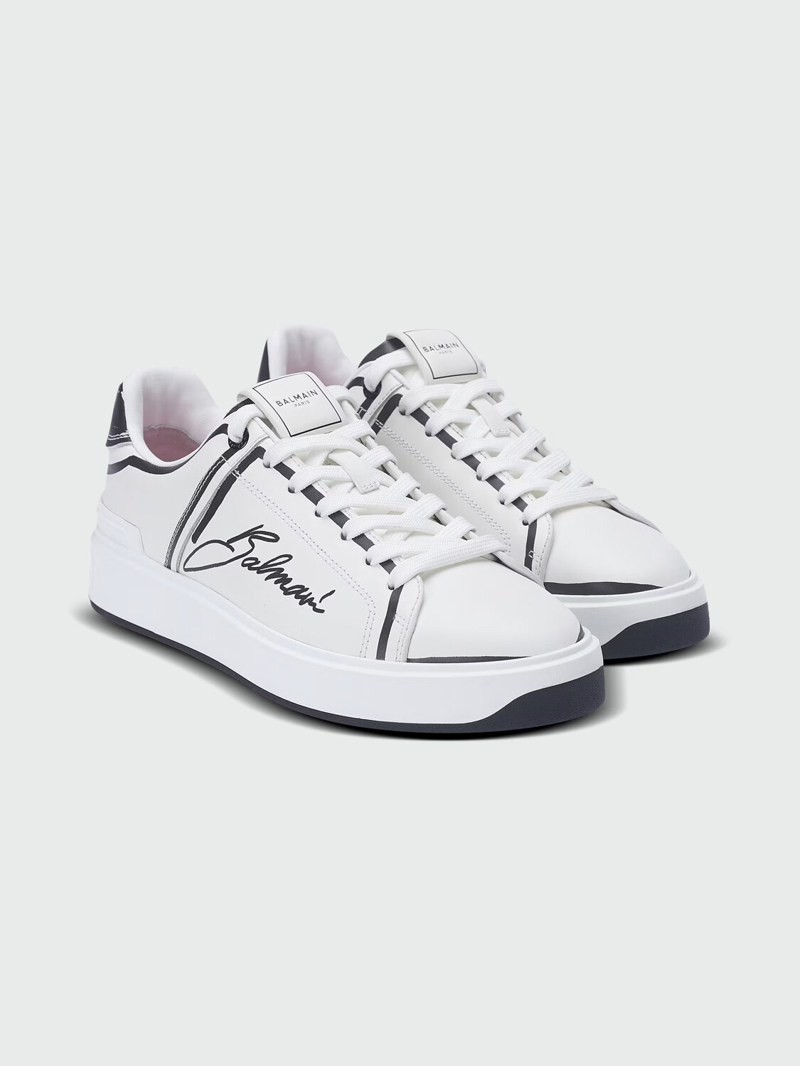 BALMAIN - SNEAKER B-COURT ESTAMPADOS Blanco