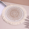Individual Circular - Estampado Y Flecos #2 Individual Circular - Estampado Y Flecos #2