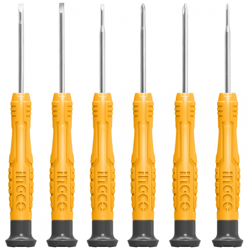 JUEGO DESTORNILLADORES PRECISION INGCO AMARILLOS HKSD0618 JUEGO DESTORNILLADORES PRECISION INGCO AMARILLOS HKSD0618