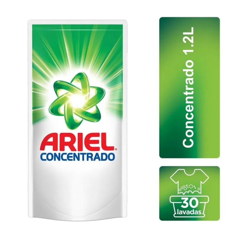 Jabón Líquido Ariel Concentrado Doble Poder Doypack 1.2 LT Jabón Líquido Ariel Concentrado Doble Poder Doypack 1.2 LT