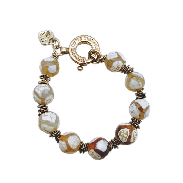Pulsera Bolitas-Plata 925-Piedra ágata-PU3007 Conpiedra
