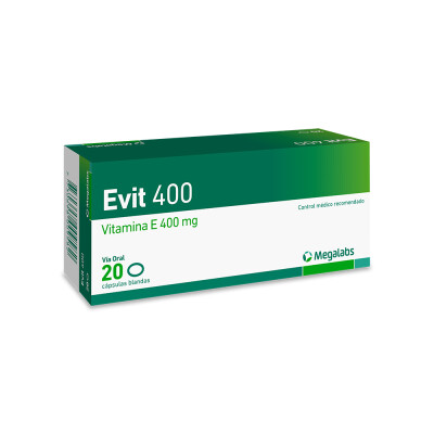 Evit 400 Mg. 20 Caps. Evit 400 Mg. 20 Caps.
