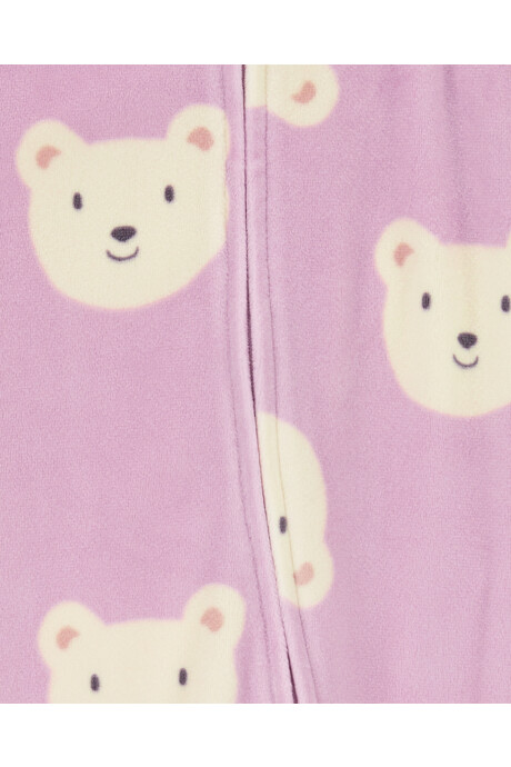 Pijama una pieza de micropolar, con pie, diseño osos Sin color