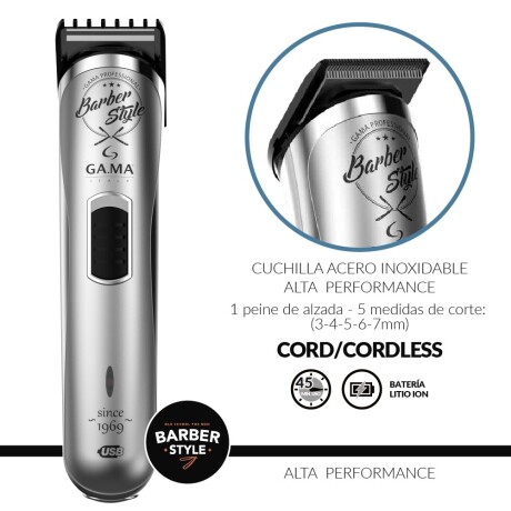 Combo Gama Italy Trimmer GT527 con Afeitadora y Corta Barba 001