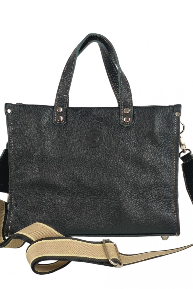 Cartera de mujer cuero 100 % Negro