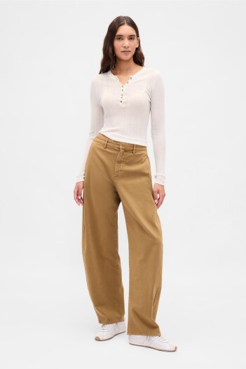 Pantalón Khaki Barrel Hombre Palomino Brown Global