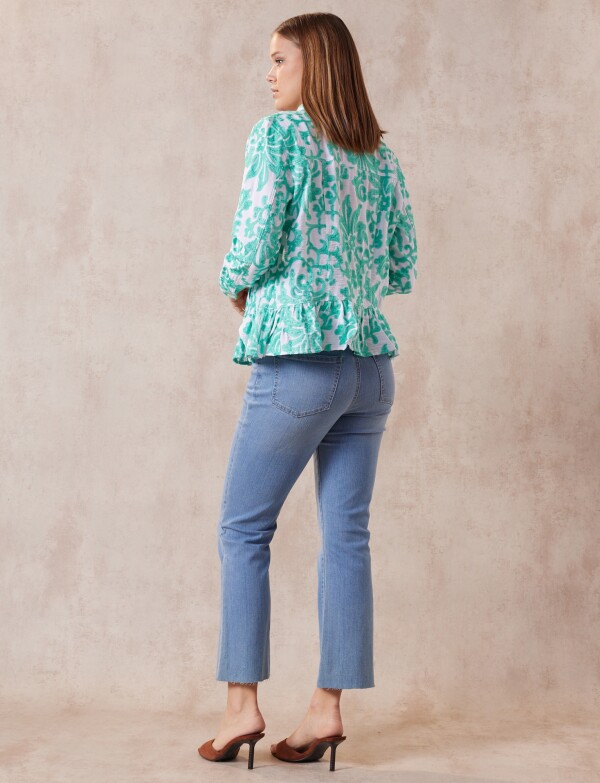 Camperita Bordada VERDE/MULTI