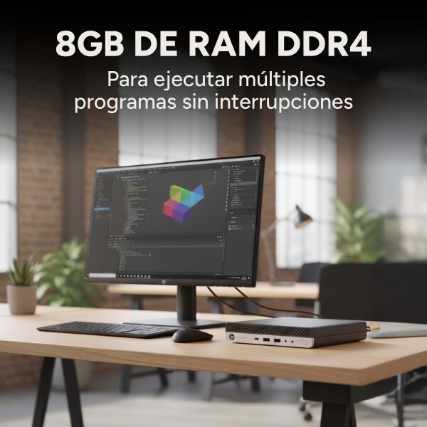 Mini Pc Hp i5-7500t 2.7Ghz 8Gb Ram 256Gb SSD Windows 11 pro Color Negro