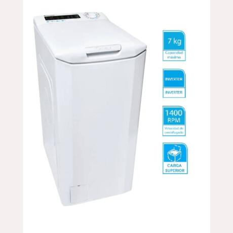 Lavarropas Candy Inverter Carga Superior 7Kg CSTG 47TME/1-S Blanco