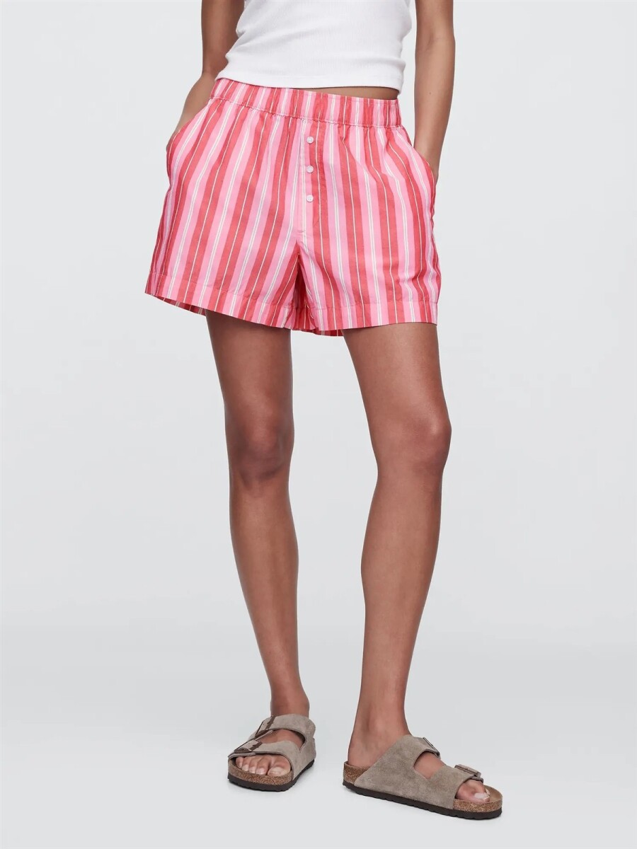Short A Rayas Mujer - Pink Stripe 