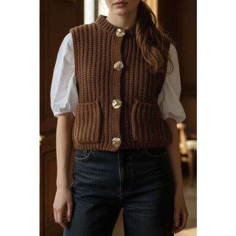 Chaleco Tejido Chocolate