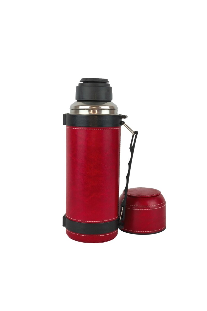 Termo de acero forrado 1 litro Rojo