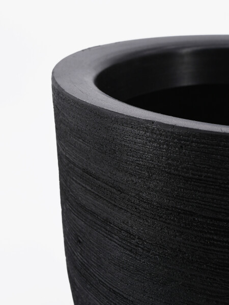 MACETERO REDONDO NEGRO