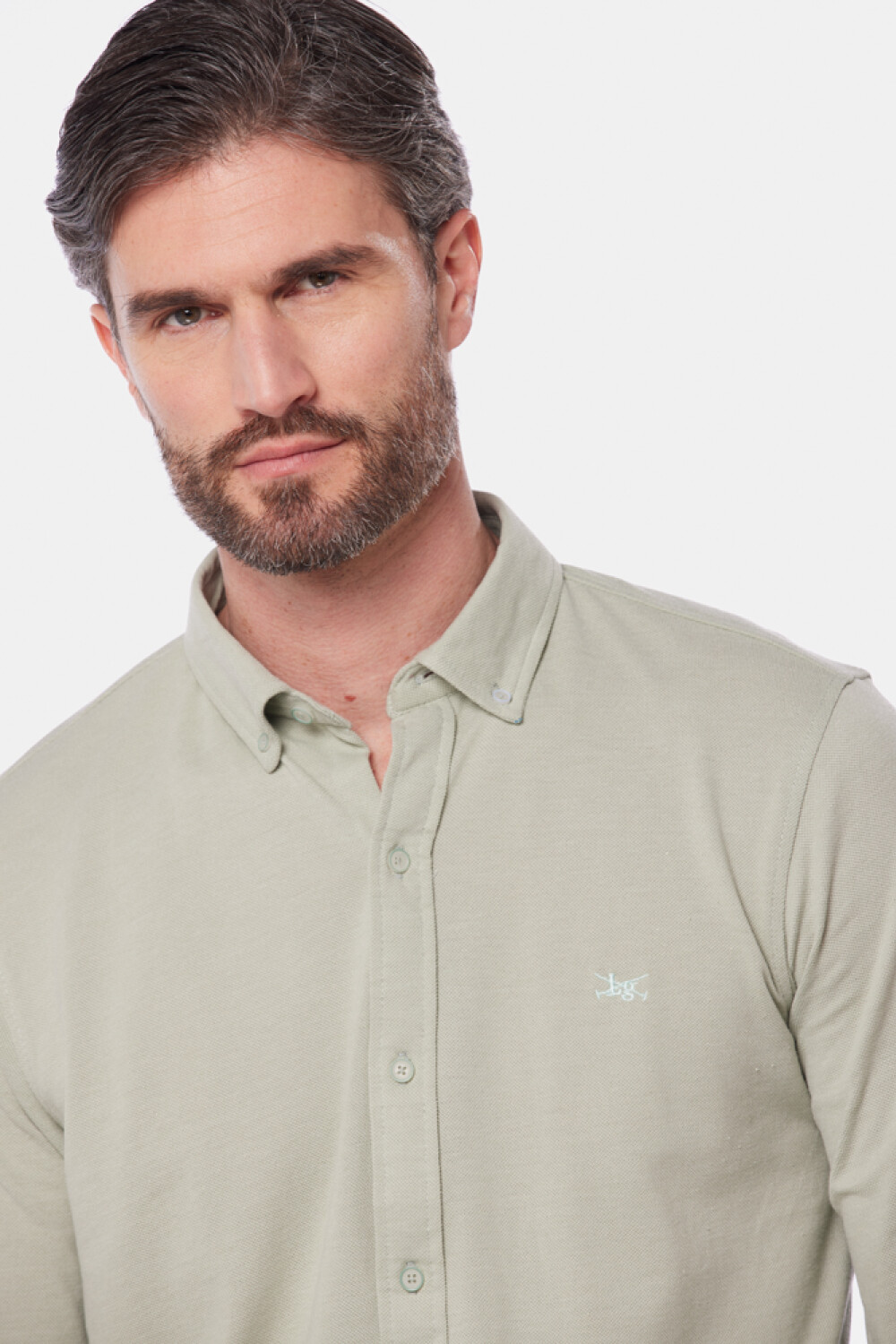 CAMISA LISA EN PIQUE Menta