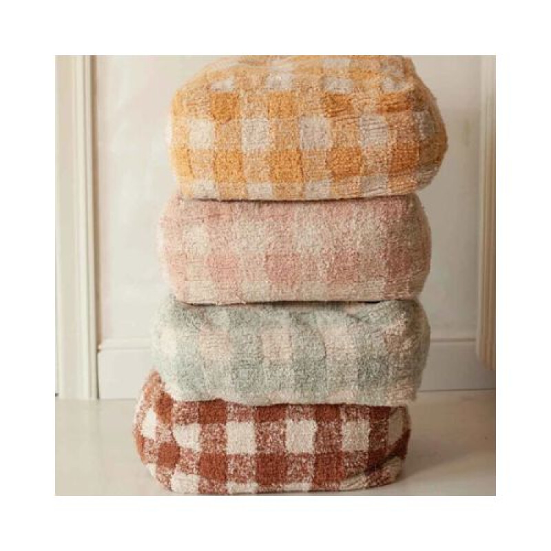 Pouf lavable - Vichy - Rosa - Lorena Canals Pouf Lavable - Vichy - Rosa - Lorena Canals