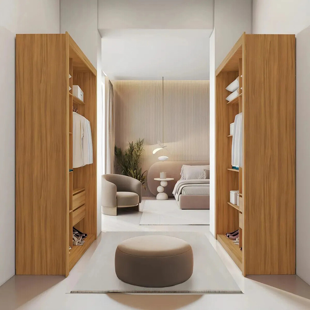 ROPERO VESTIDOR 2 CAJONES GUARDARROPA ARMARIO PLACARD CLOSET COLOR MADERA