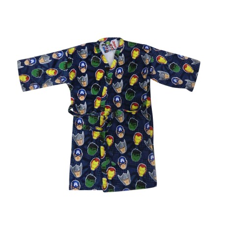 Bata Infantil Velour Dohler 100% Algodón Avengers Azul