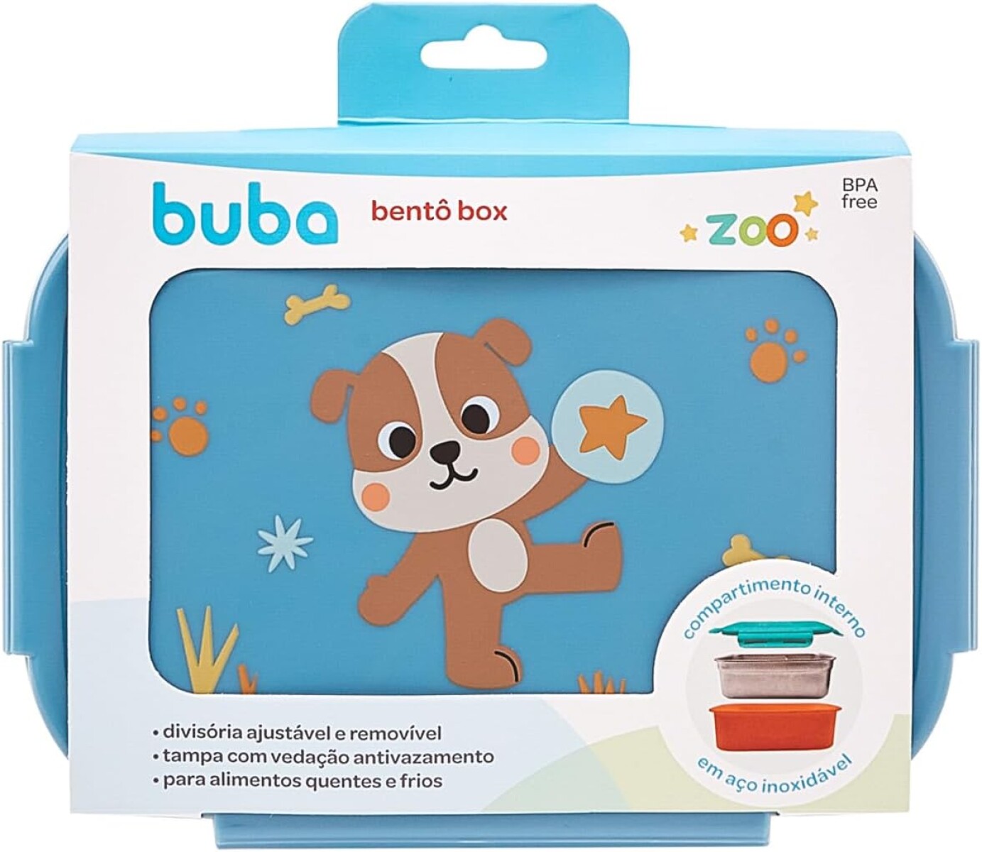 Lunchera bento box BUBA pastel colors - perrito 