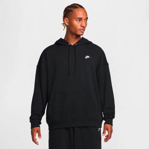 Abrigo Nike Club Fleece Hoodie de Hombre Negro