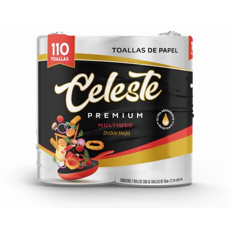 Pack X110 Rollo de Cocina Celeste Premium Doble Hoja 001