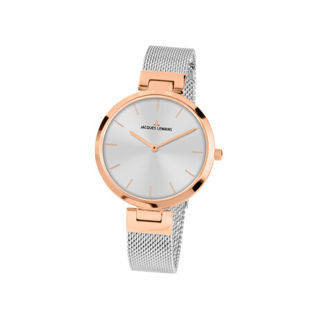 Reloj Jacques Lemans Milano 1-2110K Dama Rosa/Plateado