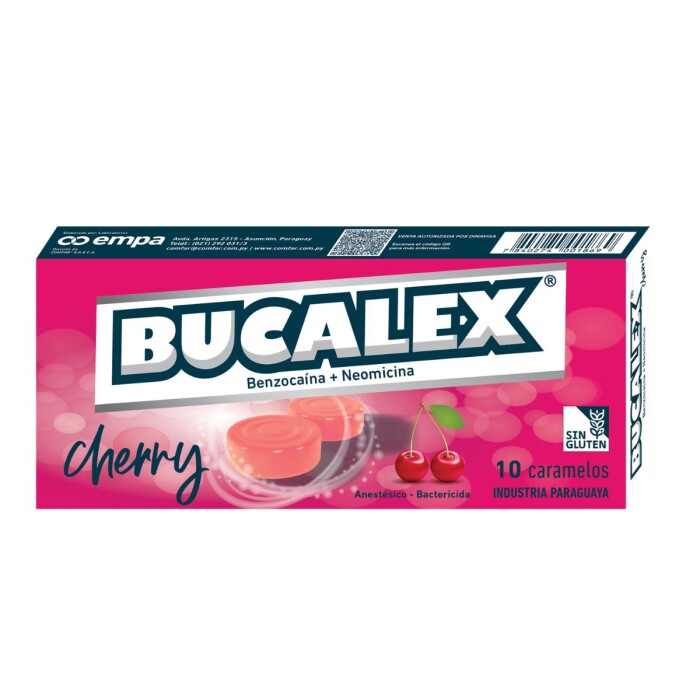 BUCALEX CHERRY CJ X 10 CARAMELOS única