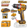 TALADRO ATORNILLADOR A BATERÍA 20V P20S BRUSHLESS 55NM C/BATERÍA CARGADOR Y ACC TALADRO ATORNILLADOR A BATERÍA 20V P20S BRUSHLESS 55NM C/BATERÍA CARGADOR Y ACC