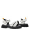 Sandalias de Niña MINI Miss Carol Tartan Con Tachas Blanco