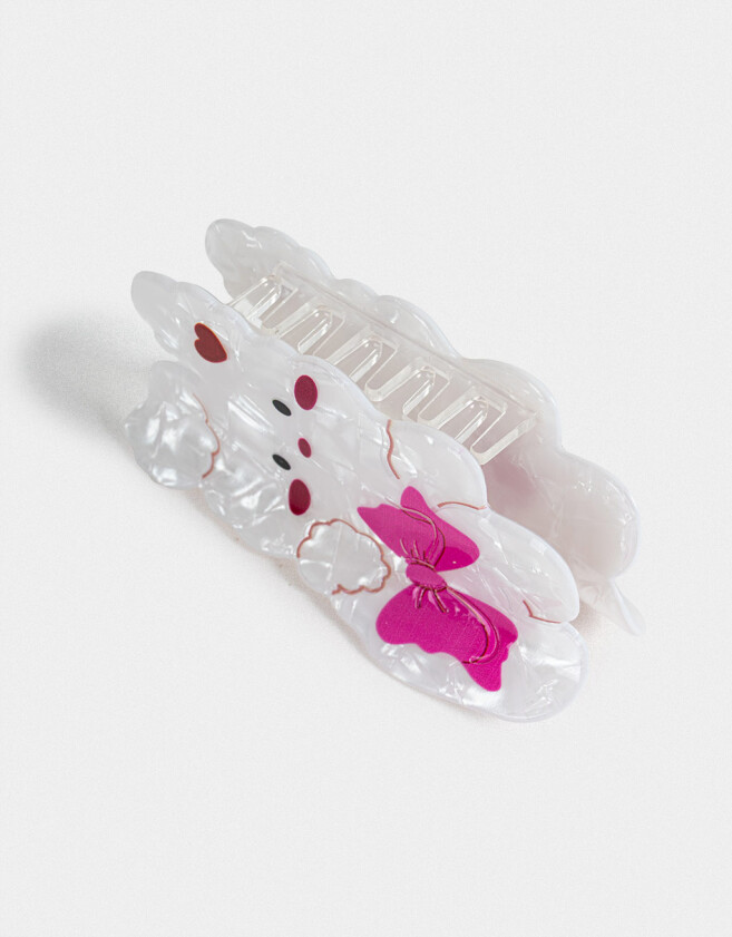 Broche Especiales Broche Acrílico Animalito - Blanco Crudo