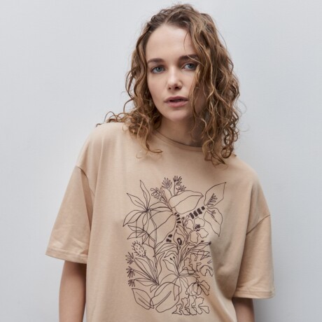 REMERA MECA Beige