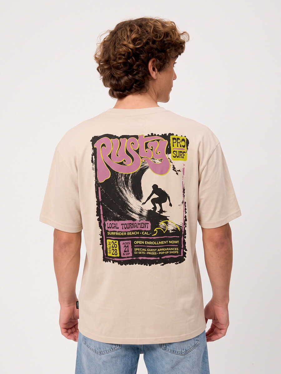 T-SHIRT OCEANA RUSTY - Hueso 
