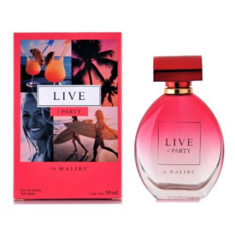 Fragancia Live Party in Malibu EDT 50 ml | Aroma Femenino Alegre y Energético Fragancia Live Party in Malibu EDT 50 ml | Aroma Femenino Alegre y Energético