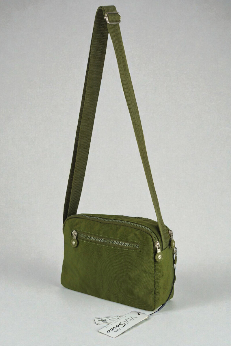 Morral con bolsillos verde