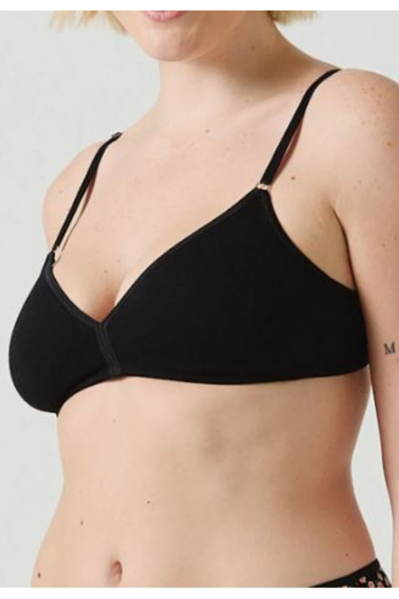SOUTIEN ALGODON Y LYCRA DOBLE NEGRO