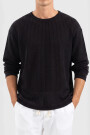 LONG SLEEVE KNITTED SHIRT Black
