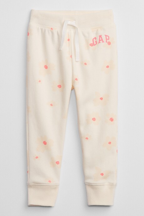 Pantalón Deportivo Logo Gap Toddler Niña Ivory Frost