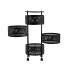 Carro Organizador 4 Estantes Cocina Baño multiuso con Ruedas IMBACK Color Negro Carro Organizador 4 Estantes Cocina Baño multiuso con Ruedas IMBACK Color Negro