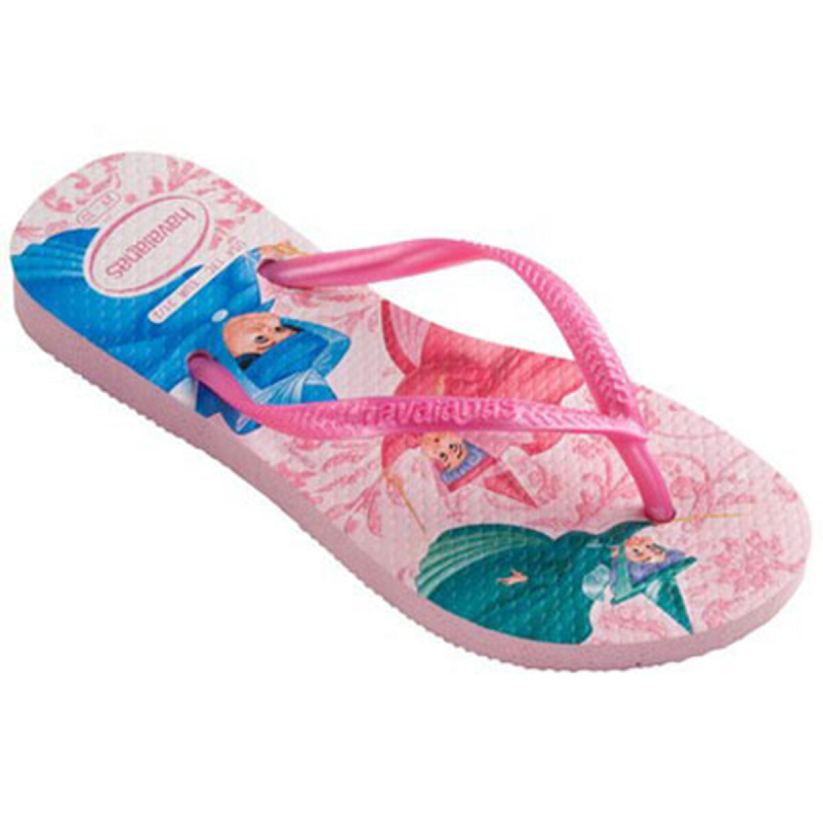 Sandalias Infantiles Havaianas Kids Slim Princes - Rosado - Crema 