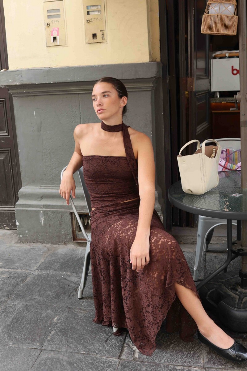 FALDA MALIBÚ MARRON