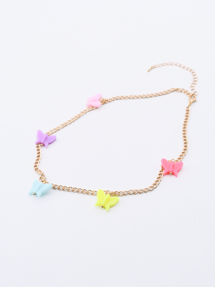 COLLAR MARIPOSAS - DORADO (V) 