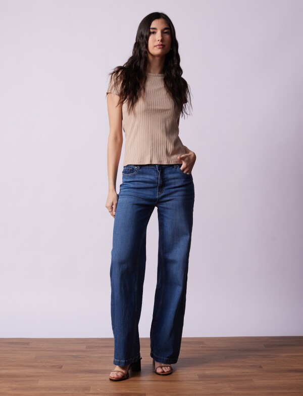 Remera Ribs BEIGE