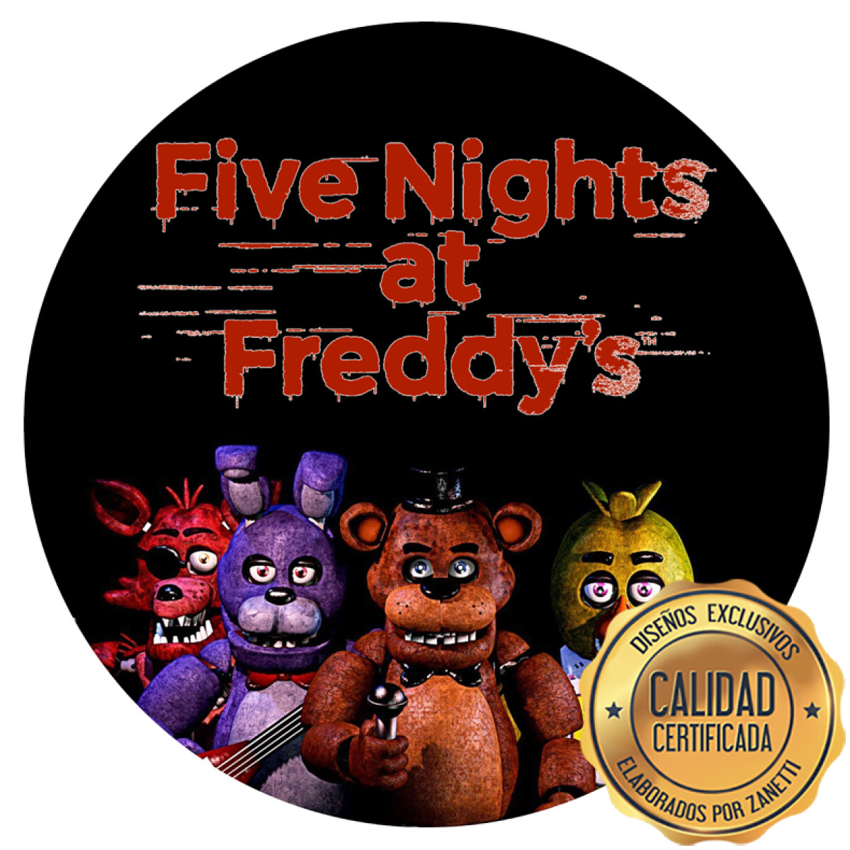 Lámina Five Nights at Freddy's - Negro Red. 